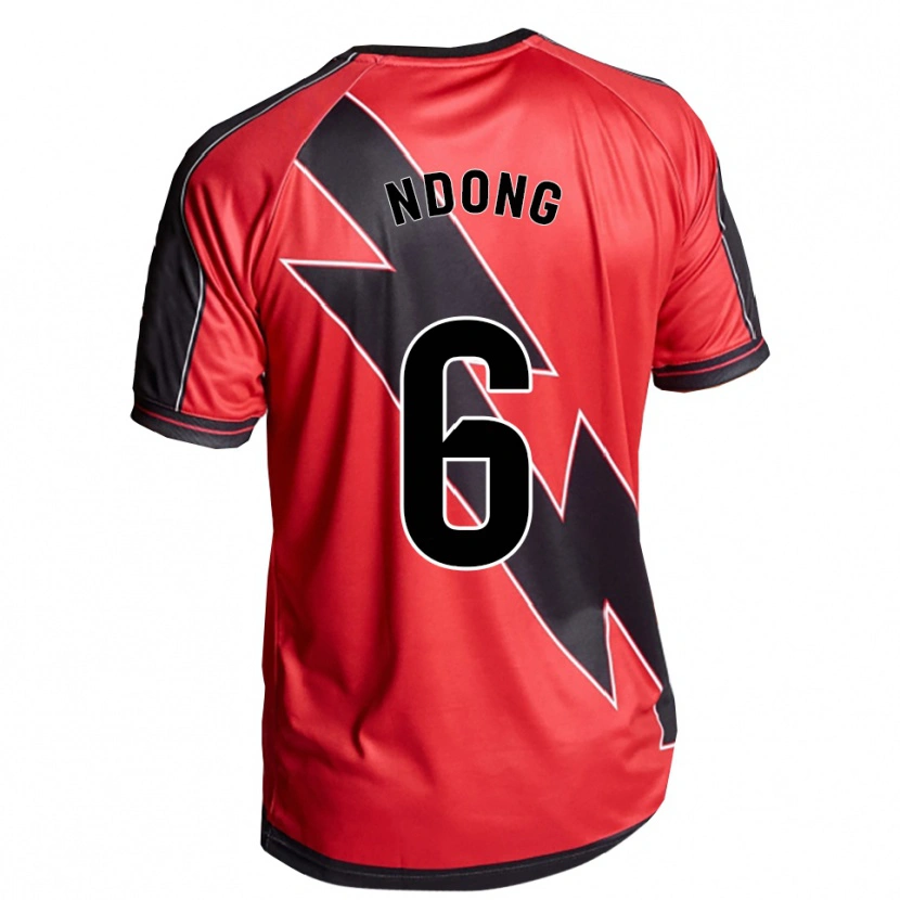 Danxen Mujer Camiseta Whissy Ndong #6 Rojo Negro 2ª Equipación 2025/26 La Camisa