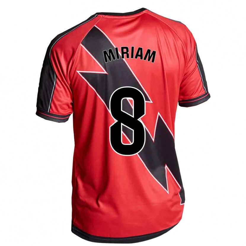 Danxen Mujer Camiseta Miriam Valladolid Sanchez #8 Rojo Negro 2ª Equipación 2025/26 La Camisa