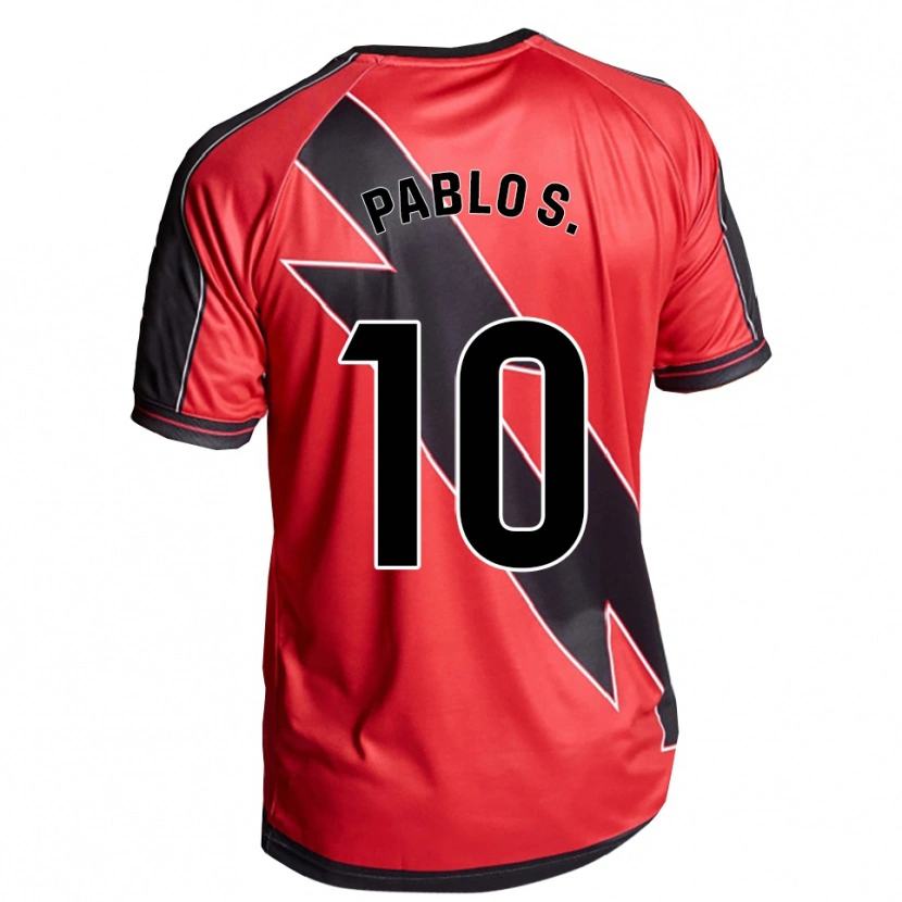 Danxen Mujer Camiseta Pablo Sánchez #10 Rojo Negro 2ª Equipación 2025/26 La Camisa