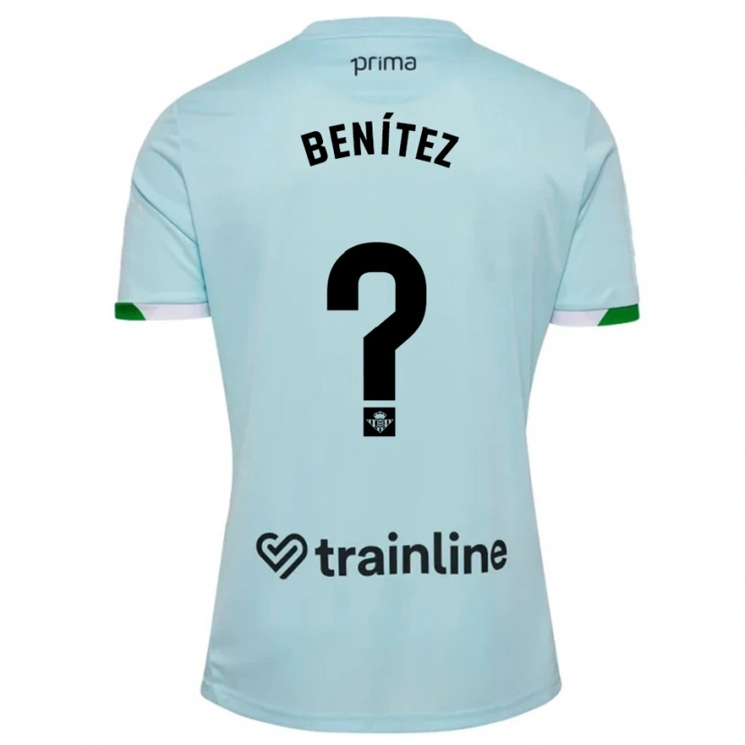 Danxen Mujer Camiseta David Benítez #0 Celeste Verde 2ª Equipación 2025/26 La Camisa