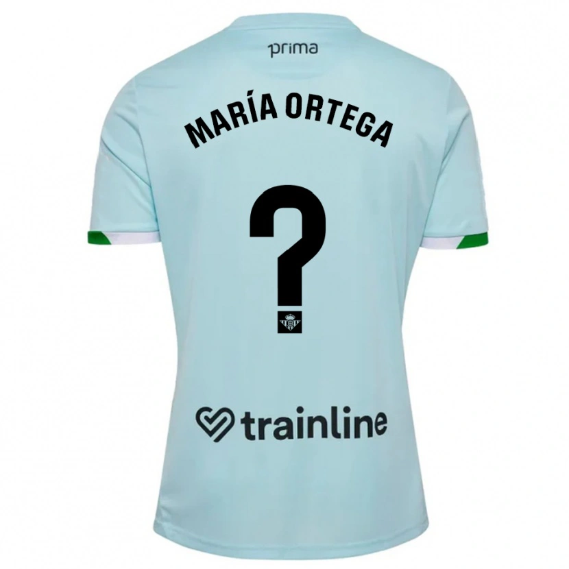 Danxen Mujer Camiseta José María Ortega #0 Celeste Verde 2ª Equipación 2025/26 La Camisa