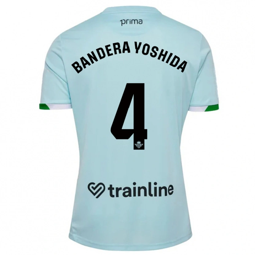 Danxen Mujer Camiseta Kenta Bandera Yoshida #4 Celeste Verde 2ª Equipación 2025/26 La Camisa