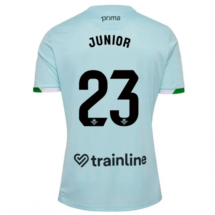 Danxen Mujer Camiseta Junior Firpo #23 Celeste Verde 2ª Equipación 2025/26 La Camisa