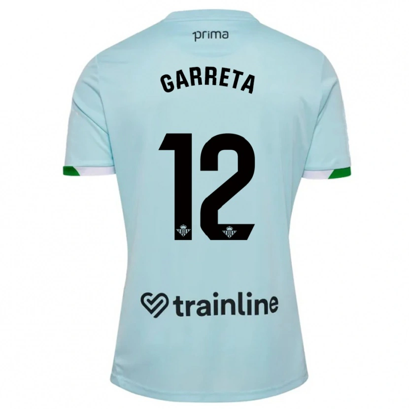 Danxen Mujer Camiseta Félix Garreta #12 Celeste Verde 2ª Equipación 2025/26 La Camisa