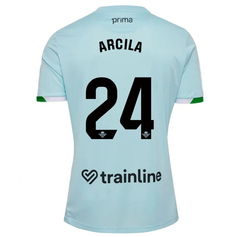 Danxen Mujer Camiseta Jhon Arcila #24 Celeste Verde 2ª Equipación 2025/26 La Camisa