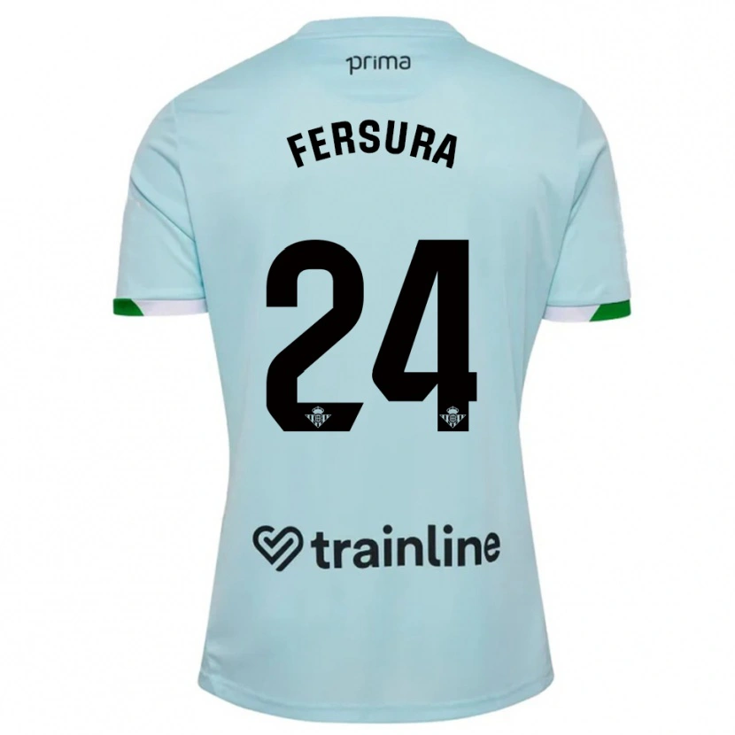 Danxen Mujer Camiseta João Fersura #24 Celeste Verde 2ª Equipación 2025/26 La Camisa