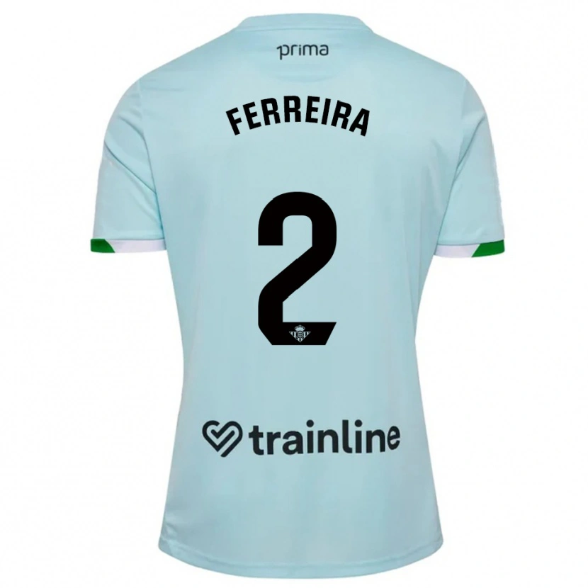 Danxen Mujer Camiseta Kilian Ferreira #2 Celeste Verde 2ª Equipación 2025/26 La Camisa