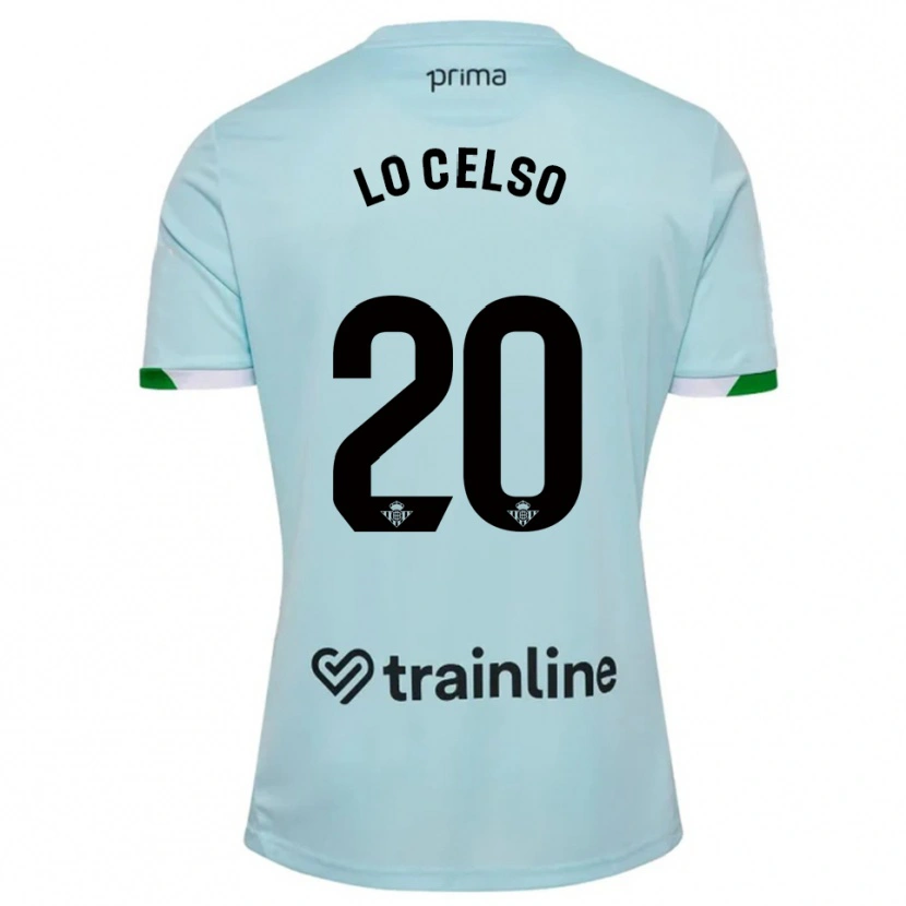 Danxen Mujer Camiseta Giovani Lo Celso #20 Celeste Verde 2ª Equipación 2025/26 La Camisa