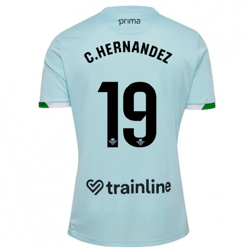 Danxen Mujer Camiseta Cucho Hernández #19 Celeste Verde 2ª Equipación 2025/26 La Camisa