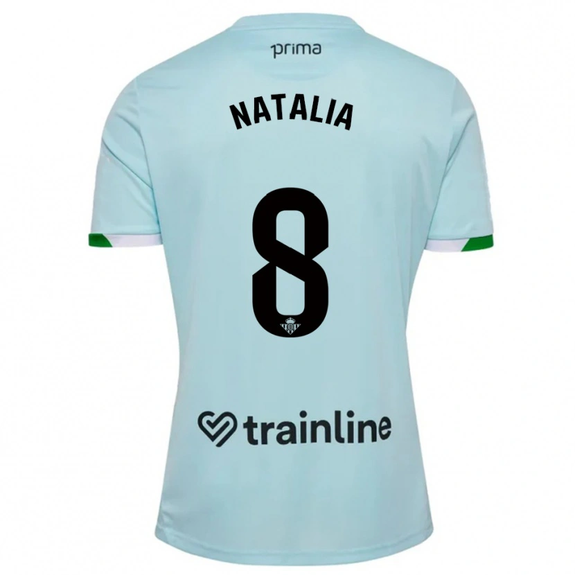 Danxen Mujer Camiseta Natalia Montilla Martinez #8 Celeste Verde 2ª Equipación 2025/26 La Camisa