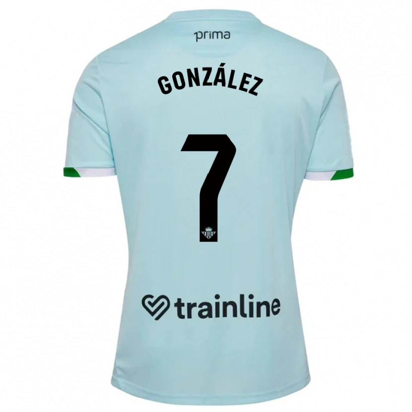 Danxen Mujer Camiseta Antonio González #7 Celeste Verde 2ª Equipación 2025/26 La Camisa