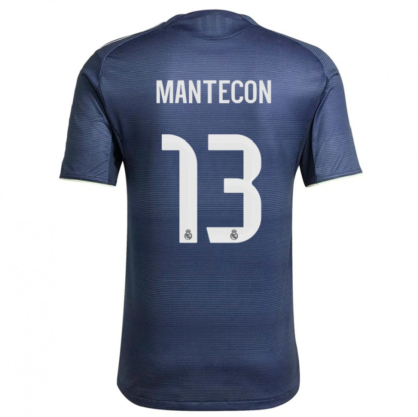 Danxen Mujer Camiseta Hugo Mantecón #13 Azul Marino Plata 2ª Equipación 2025/26 La Camisa