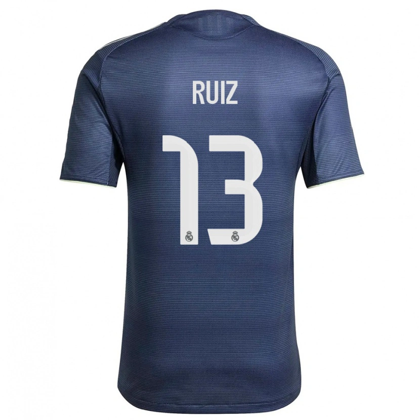 Danxen Mujer Camiseta Guillermo Ruiz #13 Azul Marino Plata 2ª Equipación 2025/26 La Camisa