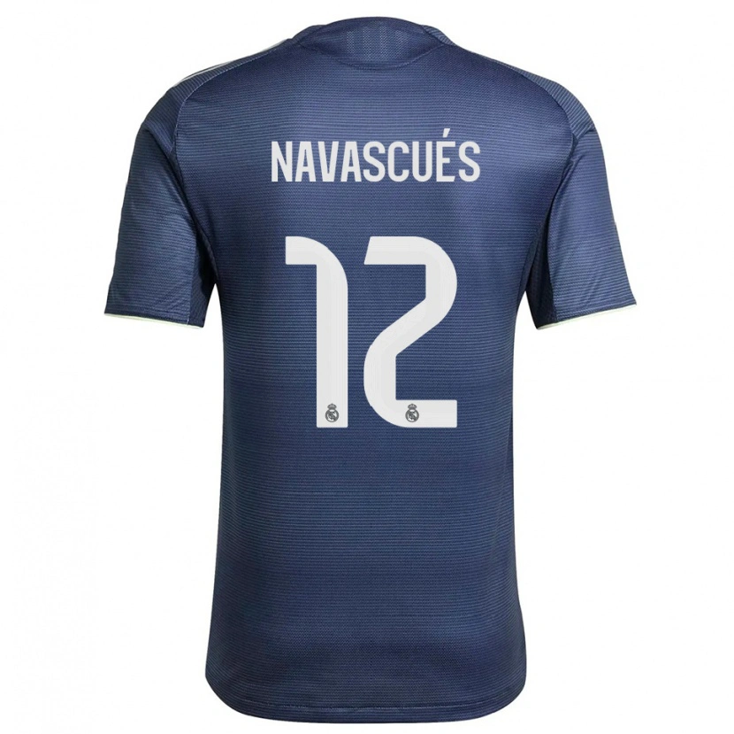 Danxen Mujer Camiseta Liberto Navascués #12 Azul Marino Plata 2ª Equipación 2025/26 La Camisa