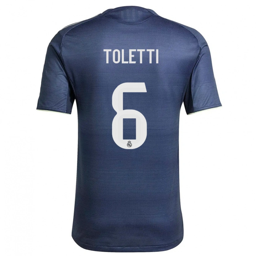 Danxen Mujer Camiseta Sandie Toletti #6 Azul Marino Plata 2ª Equipación 2025/26 La Camisa