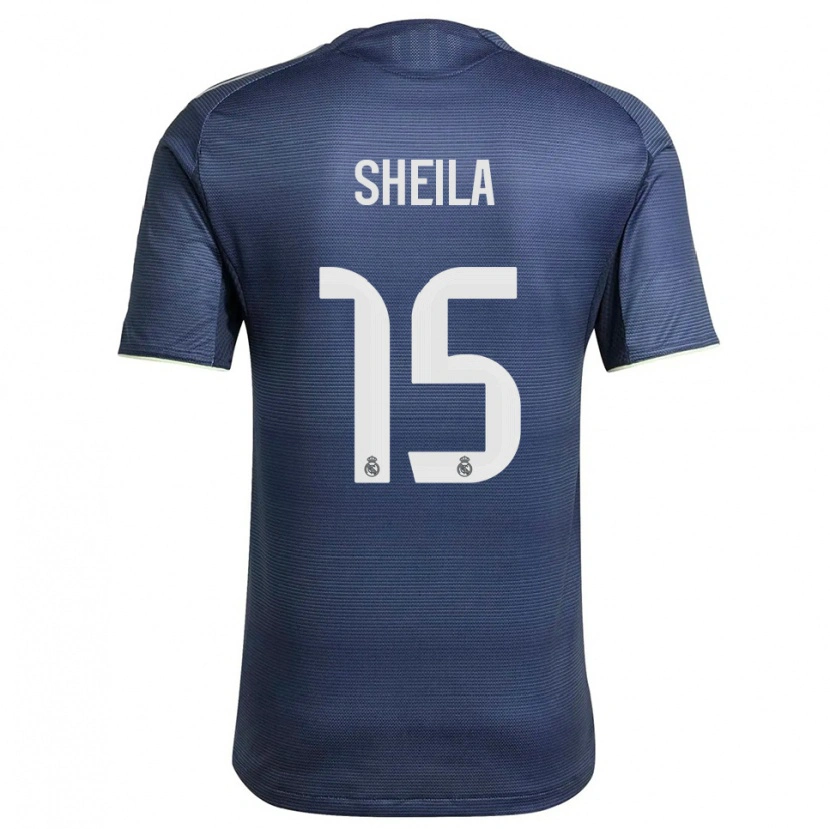 Danxen Mujer Camiseta Sheila García #15 Azul Marino Plata 2ª Equipación 2025/26 La Camisa