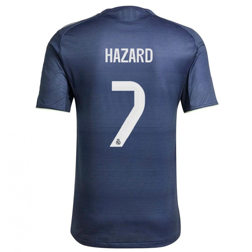 Danxen Mujer Camiseta Eden Hazard #7 Azul Marino Plata 2ª Equipación 2025/26 La Camisa