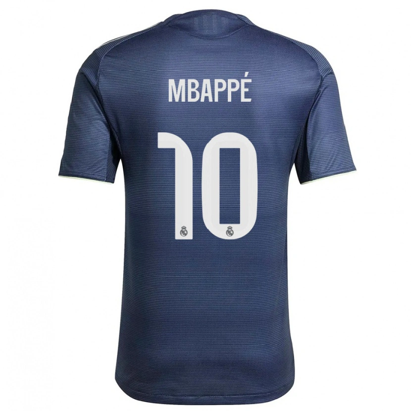 Danxen Mujer Camiseta Kylian Mbappé #10 Azul Marino Plata 2ª Equipación 2025/26 La Camisa