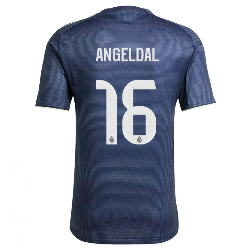 Danxen Mujer Camiseta Ingrid Filippa Angeldal #16 Azul Marino Plata 2ª Equipación 2025/26 La Camisa