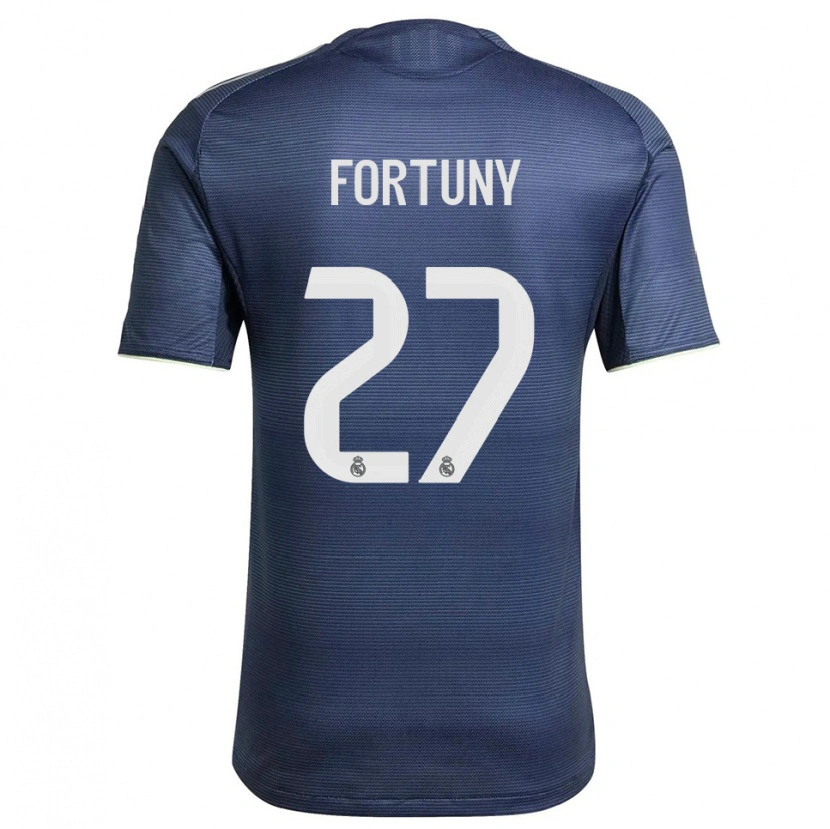 Danxen Mujer Camiseta Pol Fortuny #27 Azul Marino Plata 2ª Equipación 2025/26 La Camisa