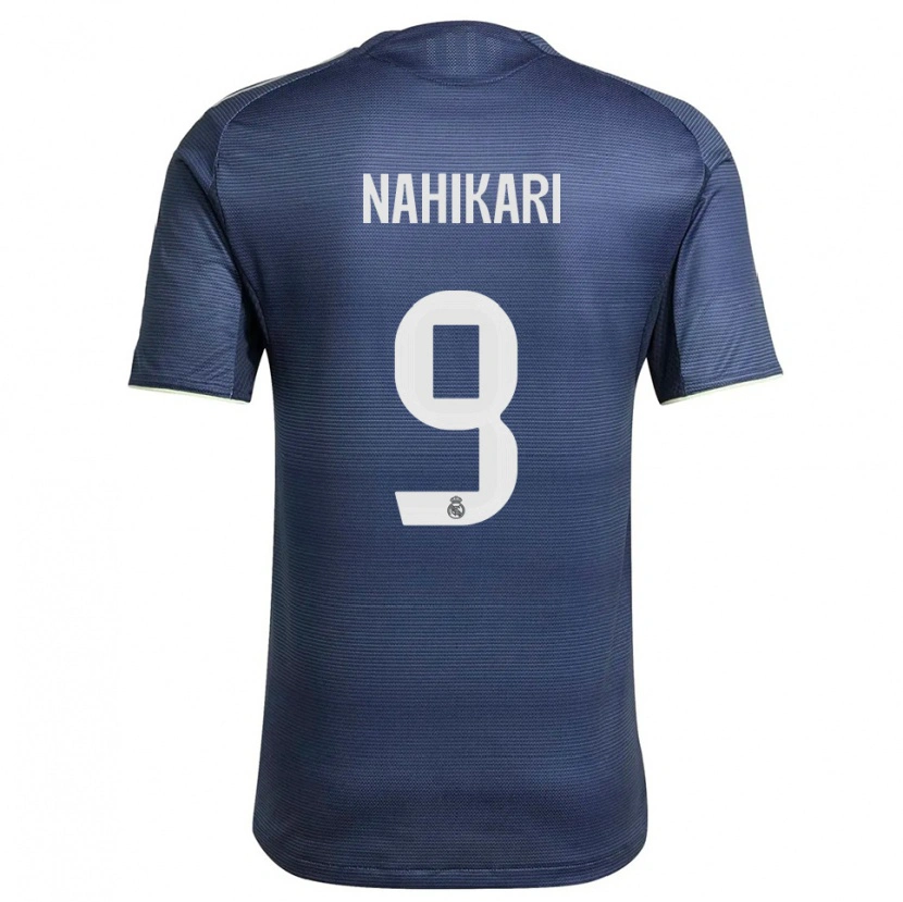 Danxen Mujer Camiseta Nahikari Garcia #9 Azul Marino Plata 2ª Equipación 2025/26 La Camisa