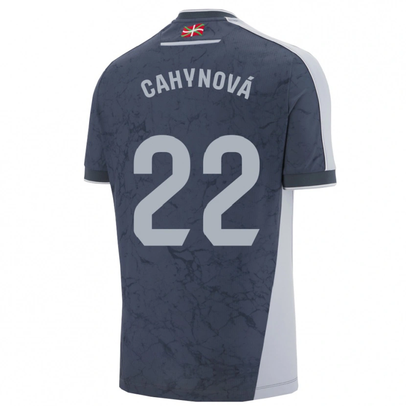 Danxen Mujer Camiseta Klára Cahynová #22 Azul Oscuro Blanco 2ª Equipación 2025/26 La Camisa