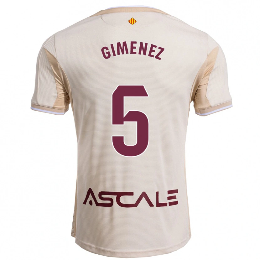 Danxen Mujer Camiseta Yenifer Giménez #5 Blanquecino Burdeos 2ª Equipación 2025/26 La Camisa