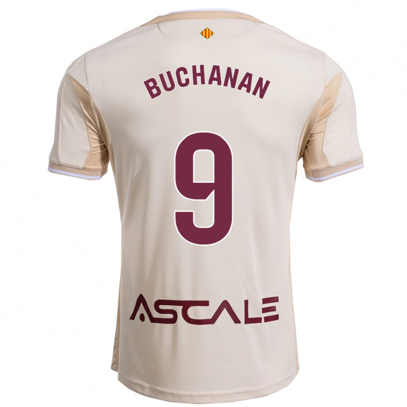 Danxen Mujer Camiseta Tajon Buchanan #9 Blanquecino Burdeos 2ª Equipación 2025/26 La Camisa