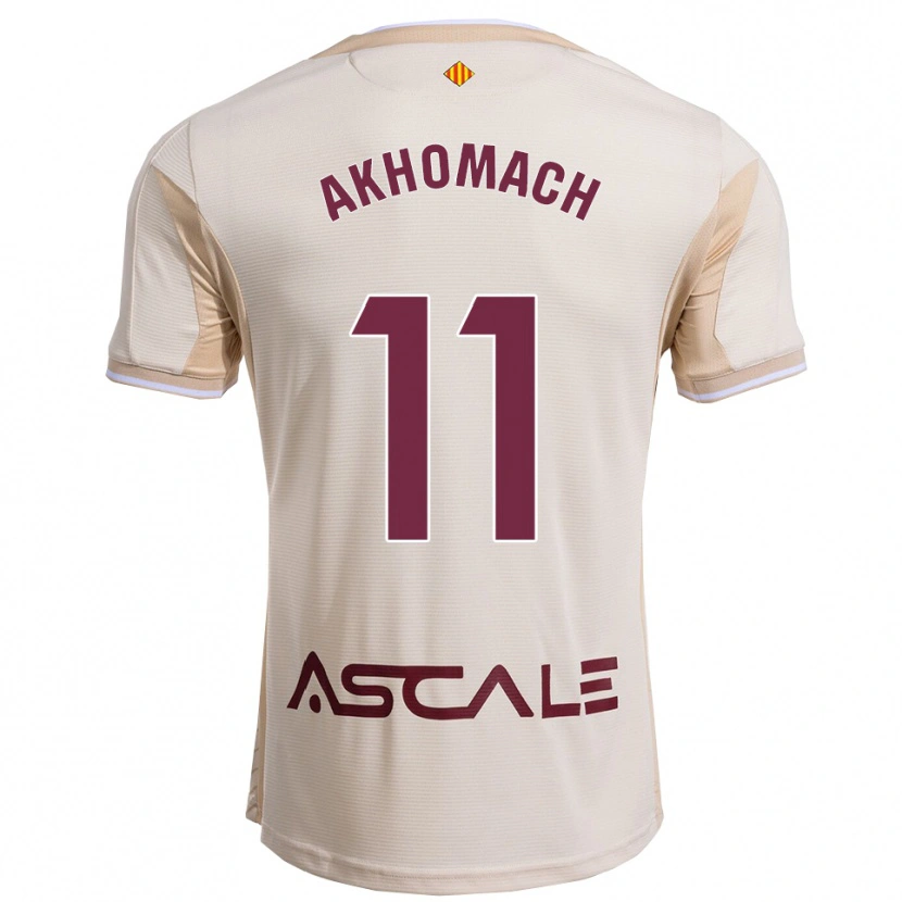 Danxen Mujer Camiseta Ilias Akhomach #11 Blanquecino Burdeos 2ª Equipación 2025/26 La Camisa