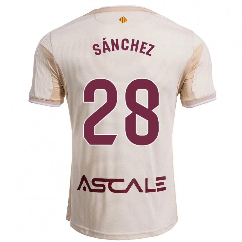 Danxen Mujer Camiseta Joel Sánchez #28 Blanquecino Burdeos 2ª Equipación 2025/26 La Camisa