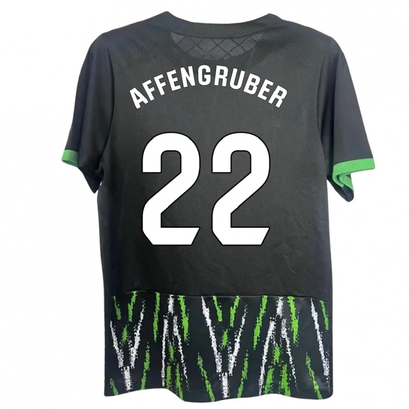 Danxen Mujer Camiseta David Affengruber #22 Negro Verde 2ª Equipación 2025/26 La Camisa