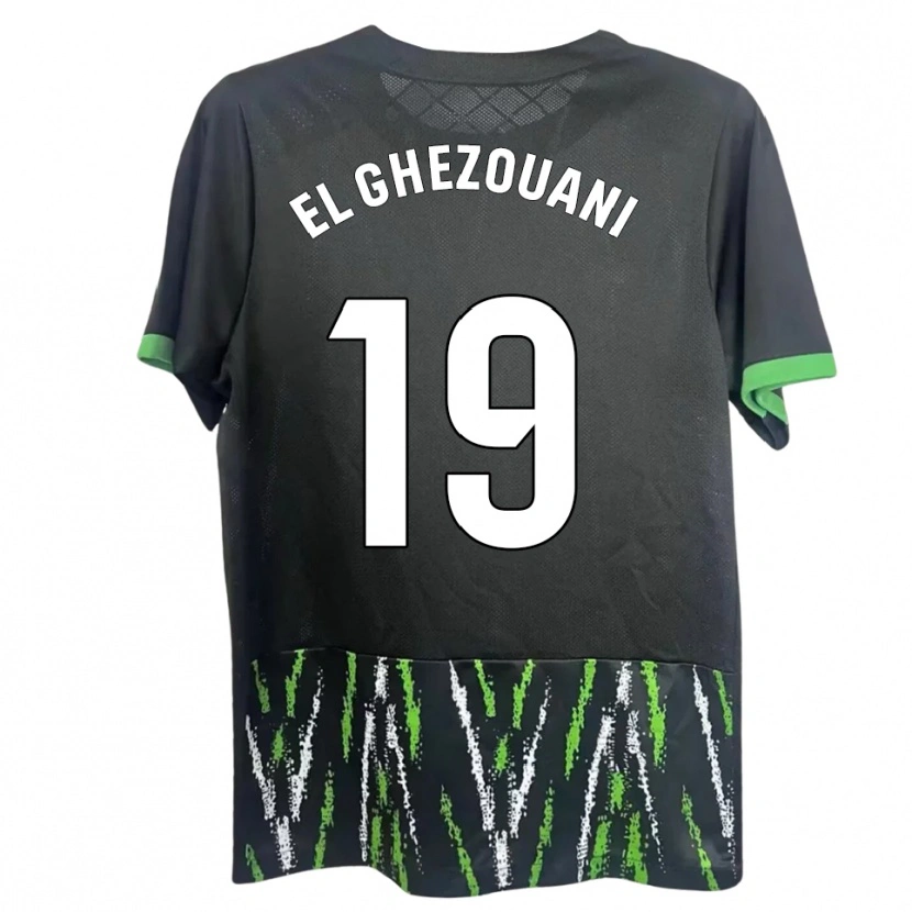 Danxen Mujer Camiseta Mourad El Ghezouani #19 Negro Verde 2ª Equipación 2025/26 La Camisa