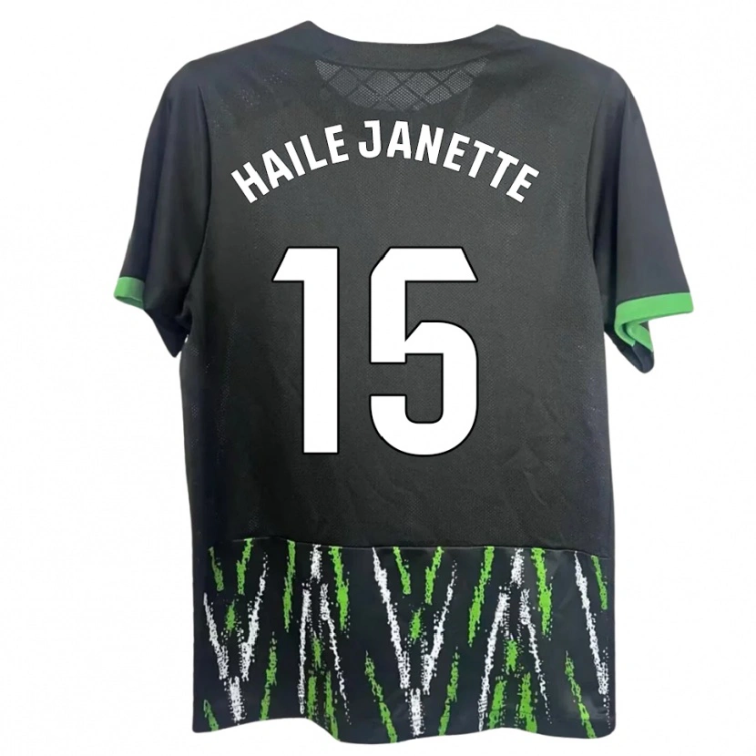 Danxen Mujer Camiseta Haile Janette Pereira Richards #15 Negro Verde 2ª Equipación 2025/26 La Camisa