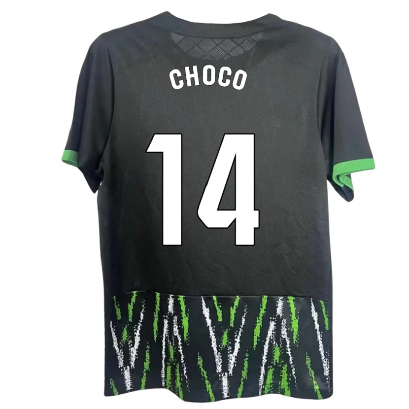 Danxen Mujer Camiseta Choco #14 Negro Verde 2ª Equipación 2025/26 La Camisa