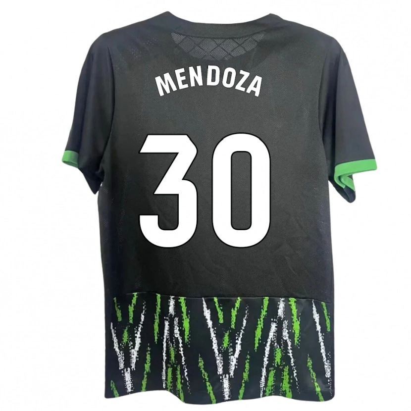 Danxen Mujer Camiseta Rodrigo Mendoza #30 Negro Verde 2ª Equipación 2025/26 La Camisa