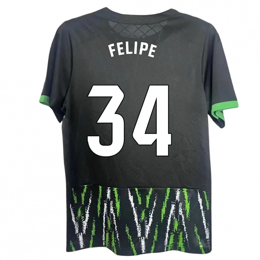 Danxen Mujer Camiseta Pablo Felipe #34 Negro Verde 2ª Equipación 2025/26 La Camisa
