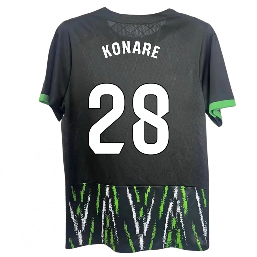 Danxen Mujer Camiseta Umaru Konare #28 Negro Verde 2ª Equipación 2025/26 La Camisa