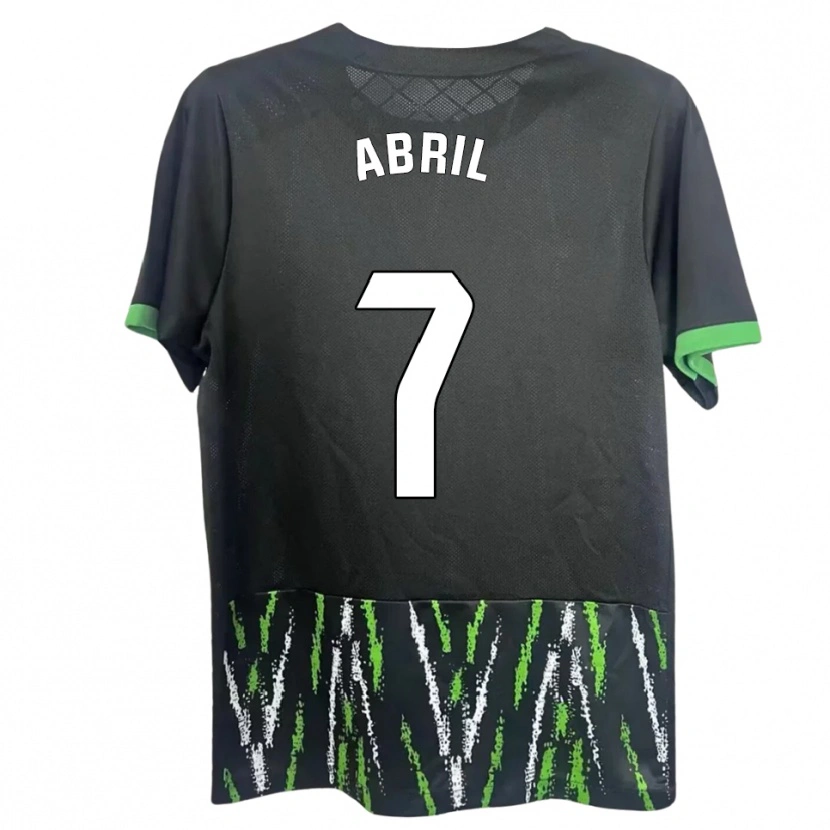 Danxen Mujer Camiseta Abril Pazos Amores #7 Negro Verde 2ª Equipación 2025/26 La Camisa