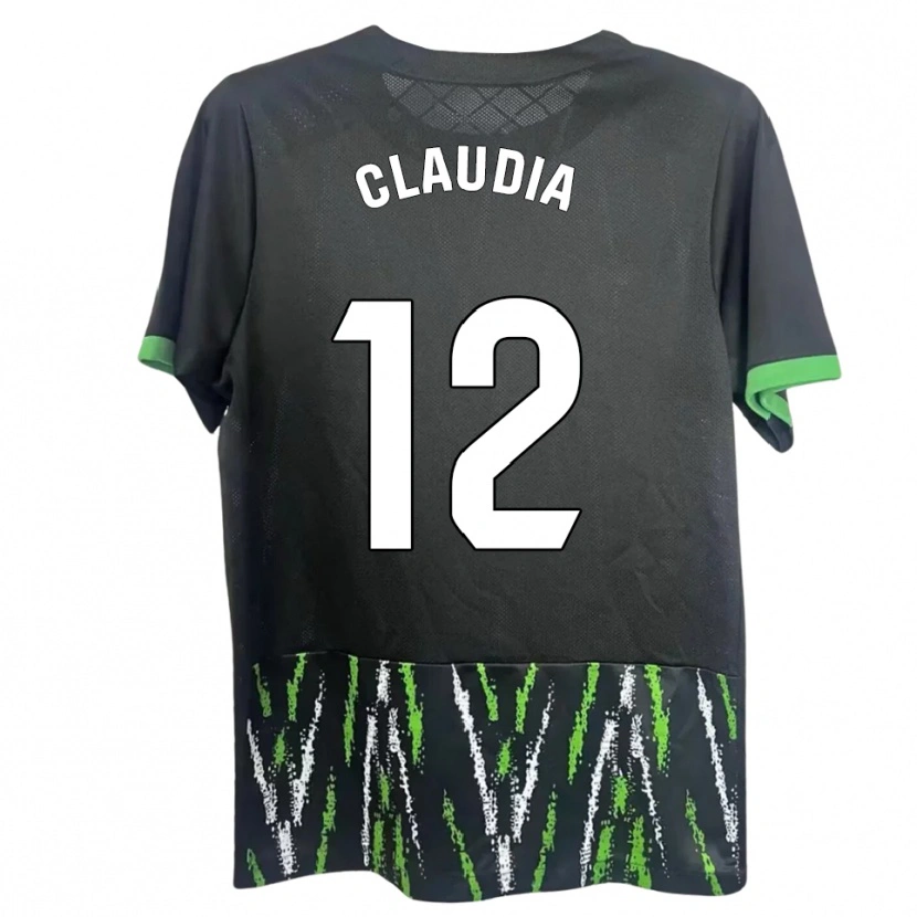 Danxen Mujer Camiseta Claudia Rabasco Campello #12 Negro Verde 2ª Equipación 2025/26 La Camisa