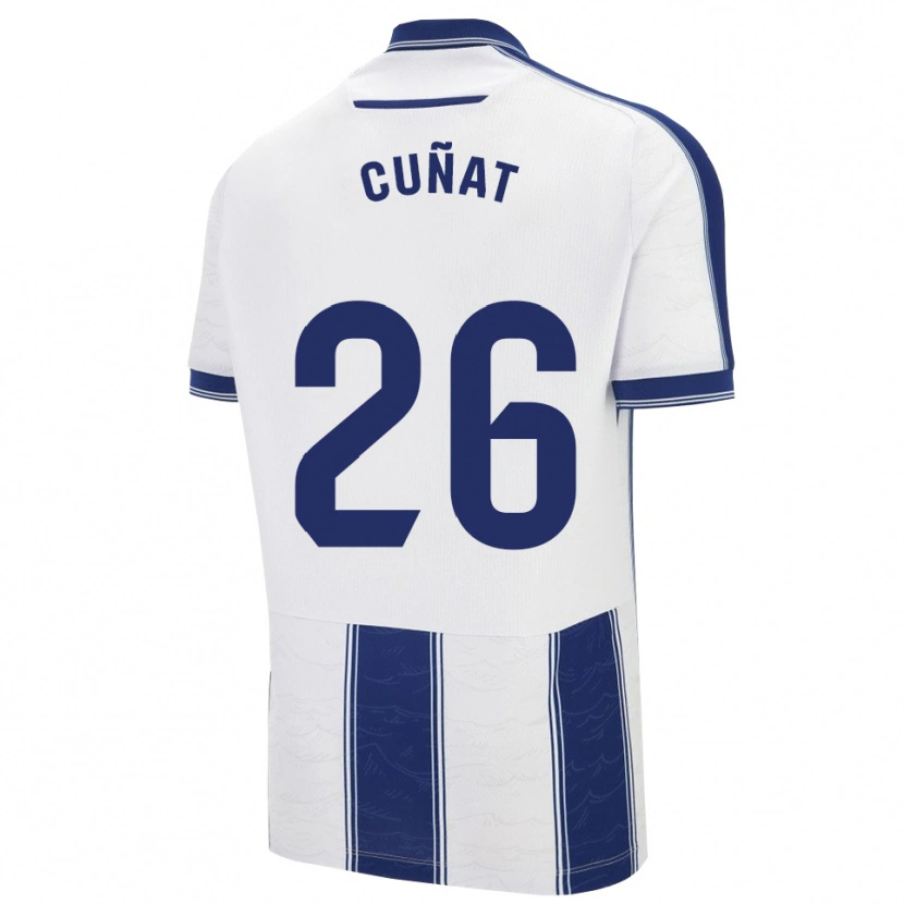 Danxen Mujer Camiseta Pablo Campos #26 Azul Marino Blanco 2ª Equipación 2025/26 La Camisa