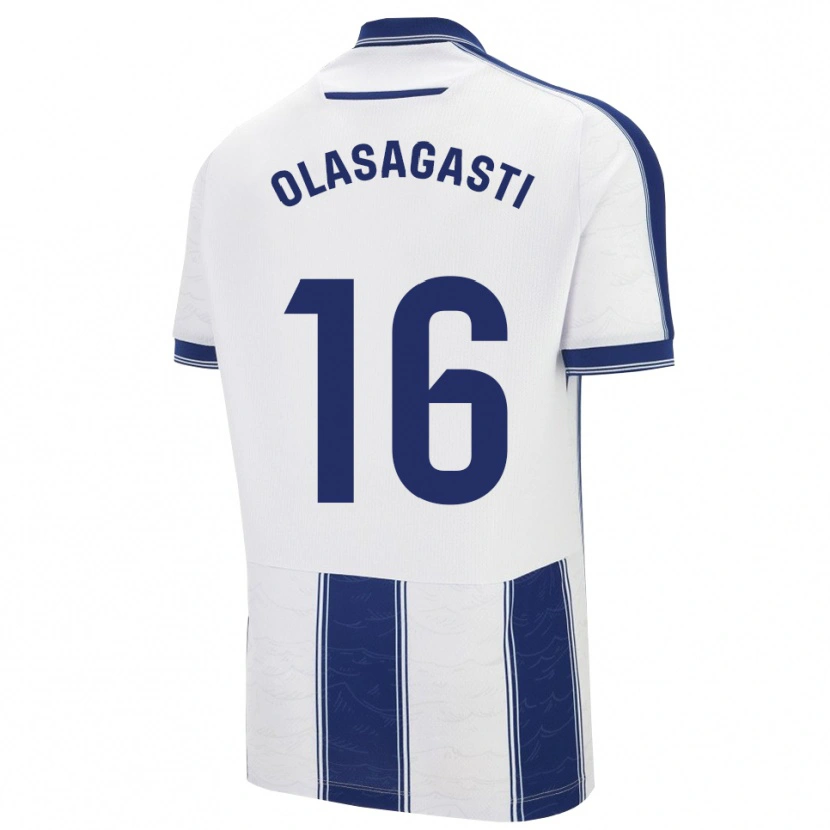 Danxen Mujer Camiseta Jon Ander Olasagasti #16 Azul Marino Blanco 2ª Equipación 2025/26 La Camisa