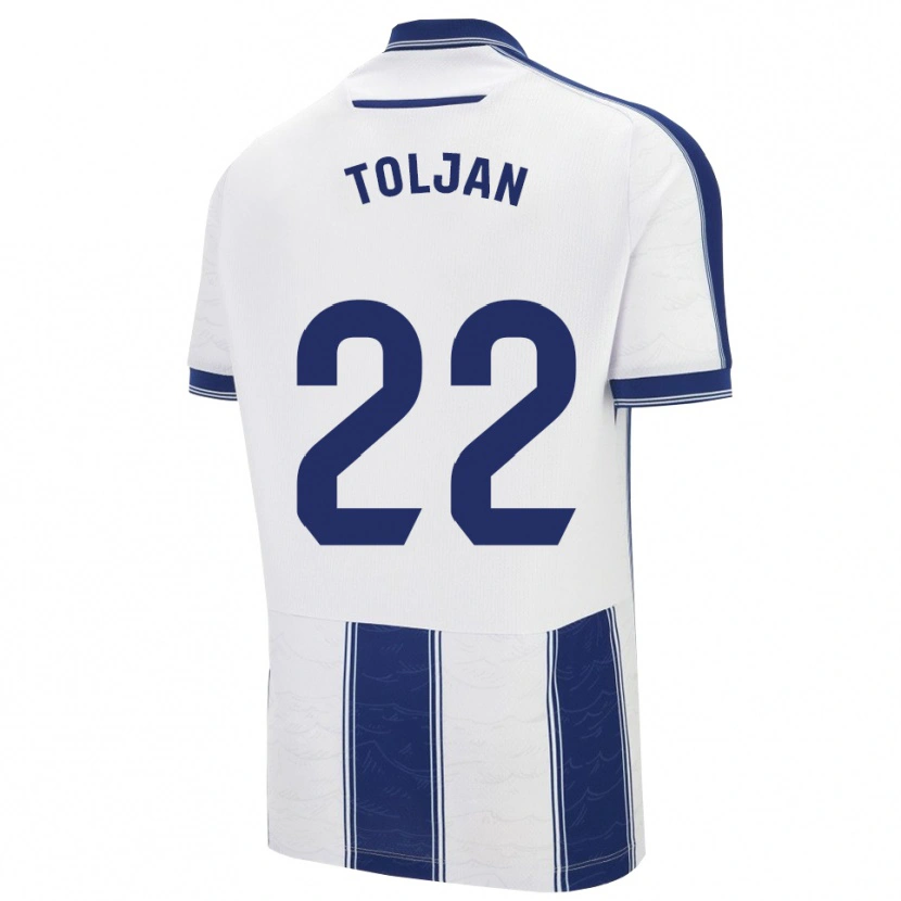 Danxen Mujer Camiseta Jeremy Toljan #22 Azul Marino Blanco 2ª Equipación 2025/26 La Camisa