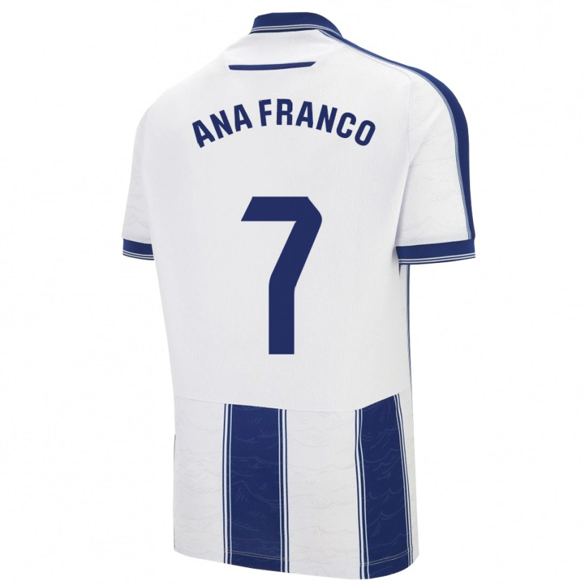 Danxen Mujer Camiseta Ana Franco #7 Azul Marino Blanco 2ª Equipación 2025/26 La Camisa