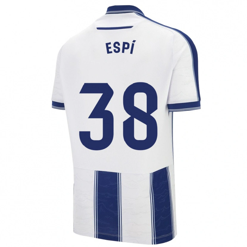 Danxen Mujer Camiseta Carlos Espí #38 Azul Marino Blanco 2ª Equipación 2025/26 La Camisa