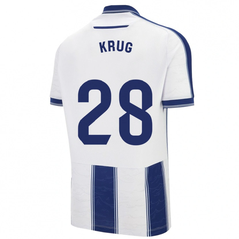 Danxen Mujer Camiseta Martín Krug #28 Azul Marino Blanco 2ª Equipación 2025/26 La Camisa