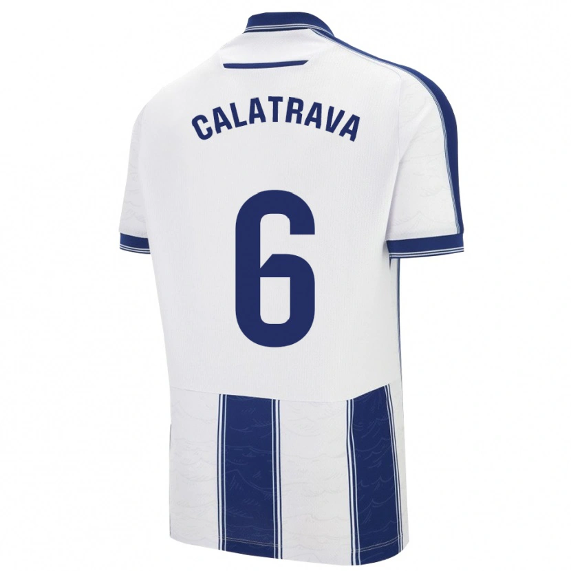 Danxen Mujer Camiseta Alberto Calatrava #6 Azul Marino Blanco 2ª Equipación 2025/26 La Camisa