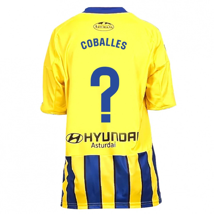 Danxen Mujer Camiseta Jaime Coballes #0 Amarillo Azul 2ª Equipación 2025/26 La Camisa