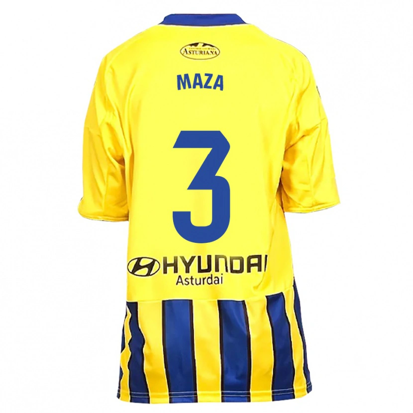 Danxen Mujer Camiseta Óscar Maza #3 Amarillo Azul 2ª Equipación 2025/26 La Camisa