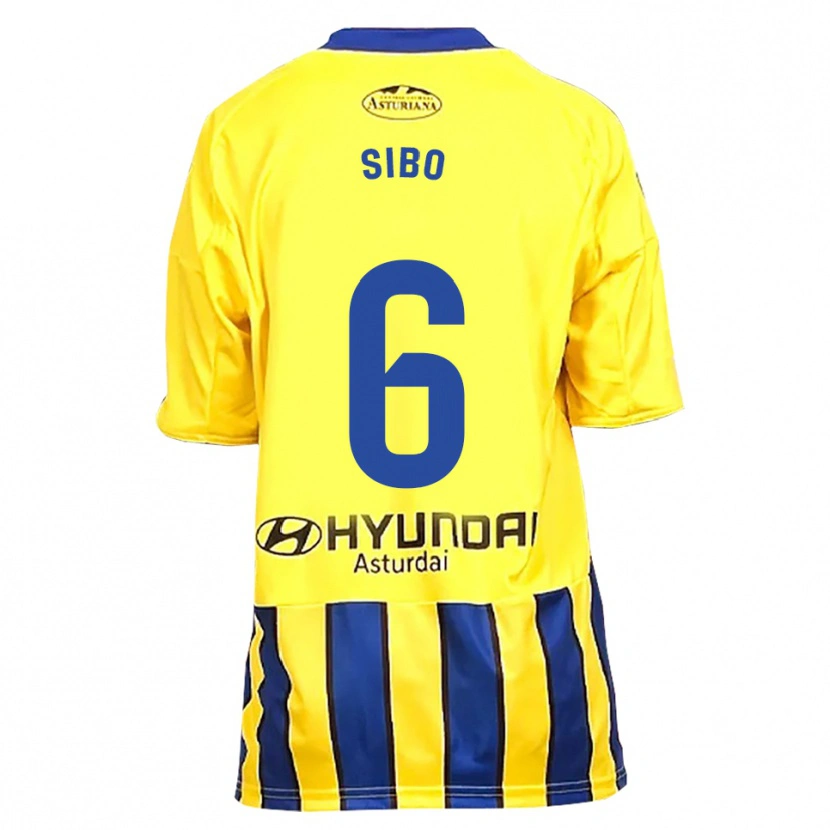 Danxen Mujer Camiseta Kwasi Sibo #6 Amarillo Azul 2ª Equipación 2025/26 La Camisa