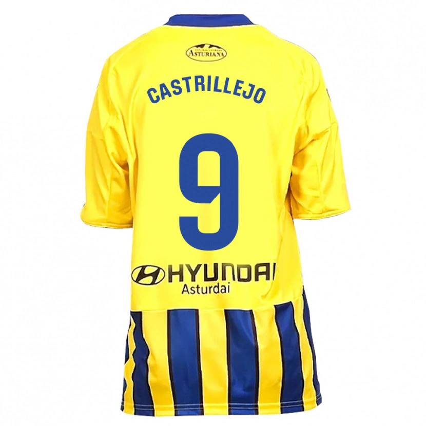 Danxen Mujer Camiseta Guillermo Castrillejo #9 Amarillo Azul 2ª Equipación 2025/26 La Camisa